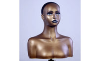 Hairpiece Display Bust Black Cap Hat Display Bust Mannequin Head