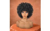 Tightly Coiled Synthetic Afro Curly Hairpiece Voluminous Soft-Textured Afro Hairpiece