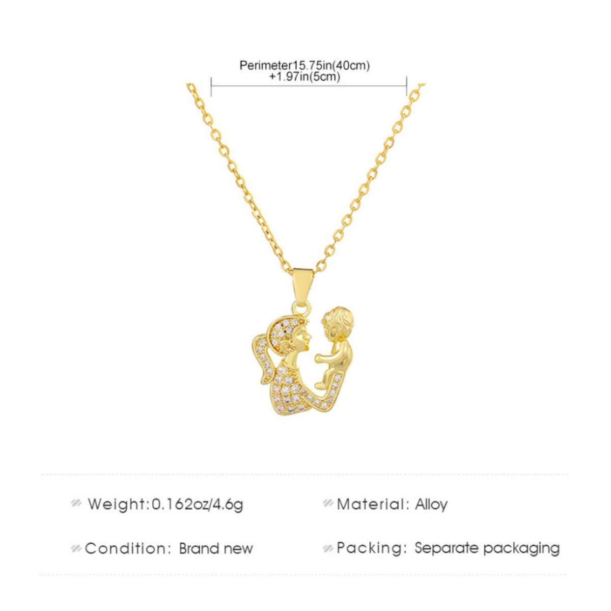 Mother Child Heart Necklace Sentimental Gift Mother Daughter Matching Necklace