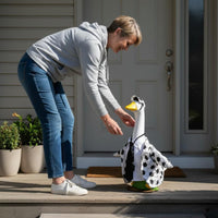 Goose Referee Costume Working Whistle Yard Ornament Black-and-White Stripes