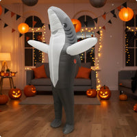 Inflatable Shark Costume Halloween Shark Cosplay Outfit Full Body for Party