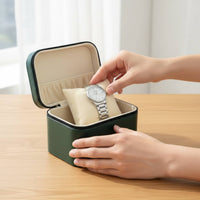 Jewelry Gift Box Soft Interior Lining Zippered Bracelet Box Wristwatch Display Holder Abrasion Protection for Travelers