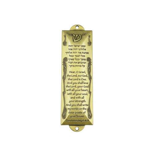 Mezuzah Case with Scroll Spiritual Gift Shema Israel Doorpost Sign for Office