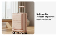Expandable Design Frontentry Luggage Telescopic Handle Hardside Luggage Scratch-Resistant Shell Rolling Suitcase Lightweight for Vacationers, Business Professionals, Vacation, Vacations, Airports, Train Stations