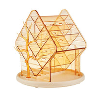 Rotating Cosmetic Organizer Clear Storage Shelf Compact for Bathroom Counter