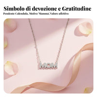 MOM Letter Necklace Sparkling Cubic Zirconia Gold Plated MOM Necklace Set