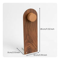 Walnut Wood Necklace Stand Metal Feet Wooden Jewelry Holder Rack Tabletop