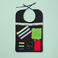 Sensory Activity Apron Multi-Texture Wearable Aid Interactive Features