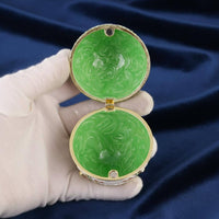 Hinged Egg Jewelry Box Vintage Style Ornate Jeweled Egg Box Closure Home Decor for Display Shelf