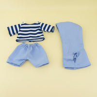 Doll Striped Shirt Shorts Set Casual Design Toy Accessory for Children