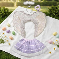 Angel Costume Set Tulle Feather Angel Feathered Appendages Set Lightweight