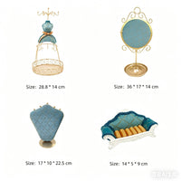 Peacock Blue Jewelry Holder Great Gift Idea Necklace Hanger Rack Multi-Function