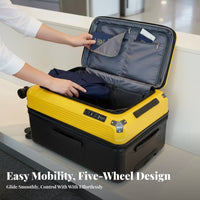 Front-Accessing Luggage Large Capacity Trolley Case Expandable Design