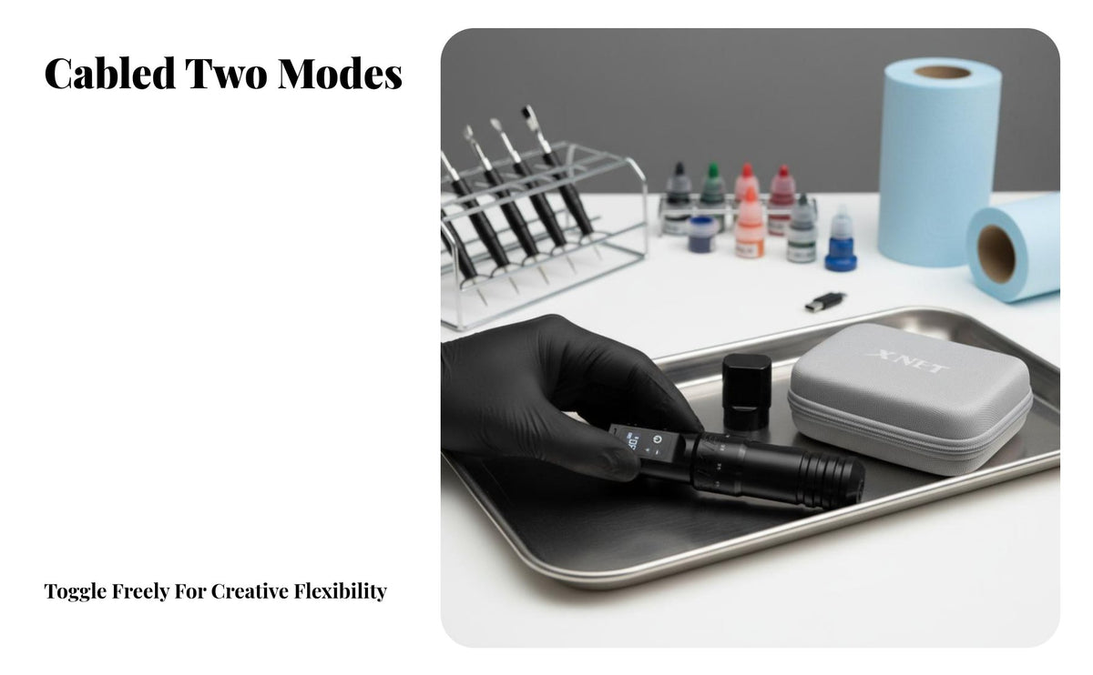 Premium Quality Adjustable Stroke Pen Ergonomic Design Tattooing Device Digital Display skin art Equipment for Beginners, Home Use