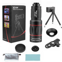 Telephoto Phone Lens Black Portable Mobile Telephoto Lens for Filming