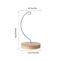 Ornament Hanger Stand Multifunctional Hanging Ornament Stand Wood Base for Patio
