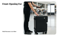 Built-in Cup Holder Front Accessible Ing Carry-on Scratch Resistant 20-Inch Trolley Case Airline Approved for Vacation, Vacations