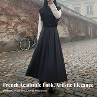 3 Pieces Academic Aesthetic 3-Piece Set Autumn Winter Fashion for Daily Wear