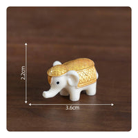 Ganesha Figurine DIY Accessory Golden Rat Statue Gold Finish for Car Dashboard