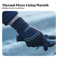 Thermal Cycling Gloves Adjustable Windproof Cycling Gloves Flexible Fit Water Resistant for Cyclists, Motorcycling, Cold Weather