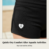 Athletic Shorts, Mid Rise, Comfy Movement, Black, Women