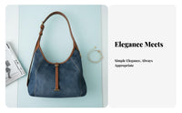 Korean Design Large Capacity Denim Tote Versatile Design Denim Shoulder Bag Lightweight for Commuters, Students, Commuting, Daily Use