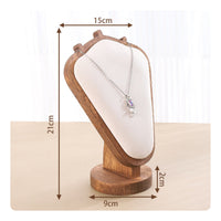 Necklace Display Mannequin Walnut Wood Finish Locket Display Bust Premium Look