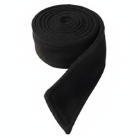 Winter Woolen Waist Belt, Soft, Black, For long coats, Unisex