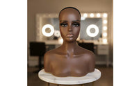 Realistic Mannequin Head Makeup Practice Hairpiece Display Head Material Realistic Mannequin Bust for Salon, Beauty School
