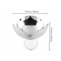 Crystal Base Fruit Bowl Polished Finish House Decoration Multi-Functional