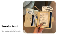 Multiple Card Slots Leather Passport Cover Minimalist Design Leather Travel Document Organizer Easy To Carry for Vacation, Airport, Airports