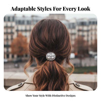 Elastic Hair Band High Elasticity Vintage Metal Hair Elastic Turquoise Tail Holder Secure Hold Long-Lasting for Women