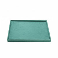 Jewelry Display Tray Green Accessory Storage Shallow