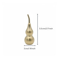 Brass Gourd Ornament Double Opening Decorative Vase Hollow Design