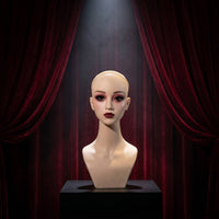 Mannequin Head with Shoulders Smooth Hairpiece Display Mannequin Long-Lasting