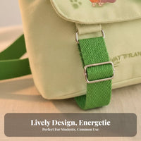 Puppy Party Canvas Mini Backpack, Cute Lightweight Cartoon Daypack for Students