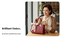 Top-Handle Satchel Detachable Strap Wavy Pattern Satchel Multiple Compartments