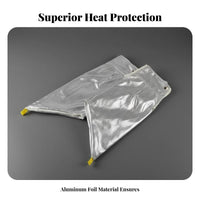 2 Pieces Ember Protection Aluminized Heat Resistant Sleeves Long-Lasting Construction Thermal Heat Safety Sleeves Elastic Cuffs