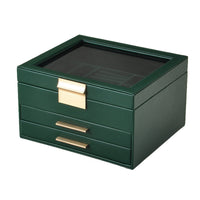 3-Layer Jewelry Organizer Three-Layered Jewelry Box with Clear Lid Stylish