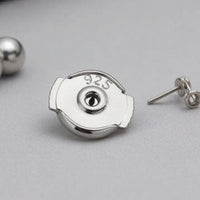 Sterling Silver Earring Backs Replacement Earring Backs with Push-on Clasp Fastener Hypoallergenic Jewelry Secure Lock for Women