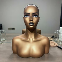 Mannequin Head Bust Realistic Look Hairpiece Mannequin Head Smooth Surface Necklace Display Bust for Cosmetologists