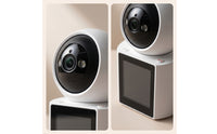 Desktop Visual Communication System with Monitor Single-Button Visual Communication System Camera Two-Way Door Phone for Families, Parents, Elderly, Home