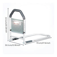 Under-Mattress Mobility Aid Adjustable Bed Assist Rail Wide Base for Bedside