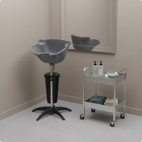 Portable Shampoo Basin Easy to Clean Standing Shampoo Basin Heat-Resistant Portable Hair Washing Sink for Barbershop