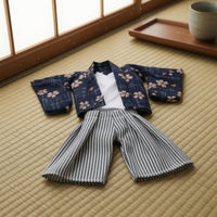 1/12-Scale Kimono Outfit Woven Textile Miniature Doll Outfit Japanese-Style Miniature Clothing