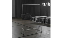 With Wheels Rolling Clothes Rack Rust-Proof Mobile Garment Stand Heavy Duty Freestanding Clothes Hanger Minimalist Design for Boutique
