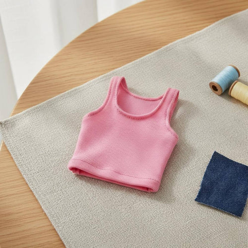 1/6 Scale Sleeveless Top Multiple Hues Available 1/6 Scale Vest 12 Inch Doll Sleeveless Shirt Ribbed Texture Toy Accessory