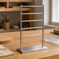 Metal Jewelry Stand Horizontal Rods Accessory Storage Slim Design