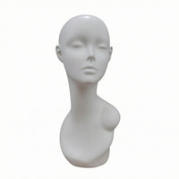 Female Mannequin Head Featureless Mannequin Bust with Shoulders Long-Lasting