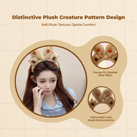 Cute Plush Bunny Ears Headband, Soft, Kids, Photos